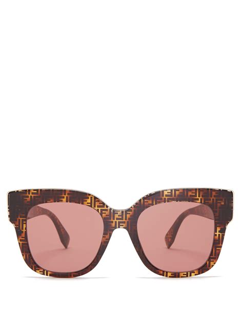 fendi thick brow sunglasses|Brown .